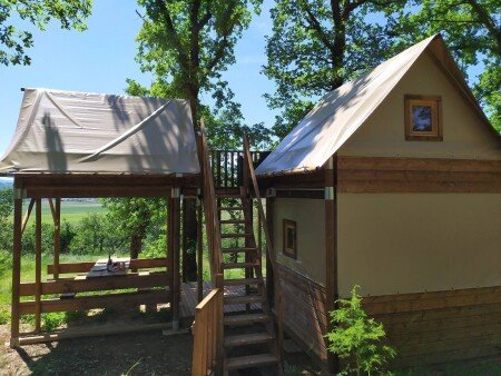 Cabane 2 chambres, avec jardin