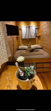 Roulotte 4 voyageurs, avec jardin