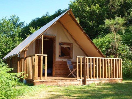Tente design, 2 chambres, avec jardin