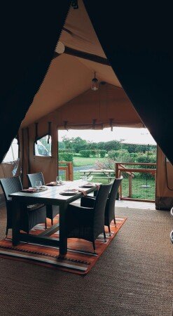 Tente 2 chambres, avec jardin