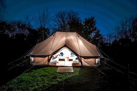 Tente authentique, 1 chambre, avec jardin