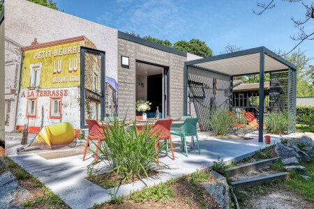 Cabane design, 2 chambres, avec jardin