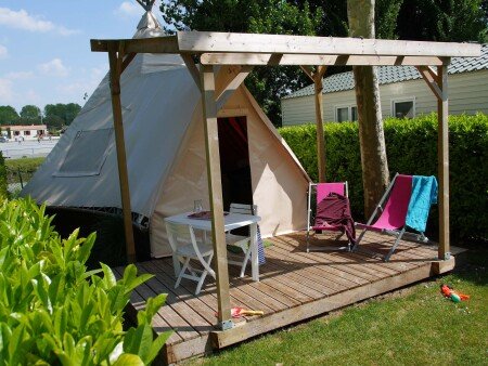 Tipi 2 chambres, avec jardin