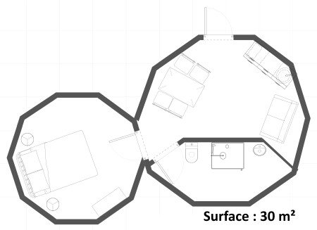 Hébergement insolite cozy, 1 chambre