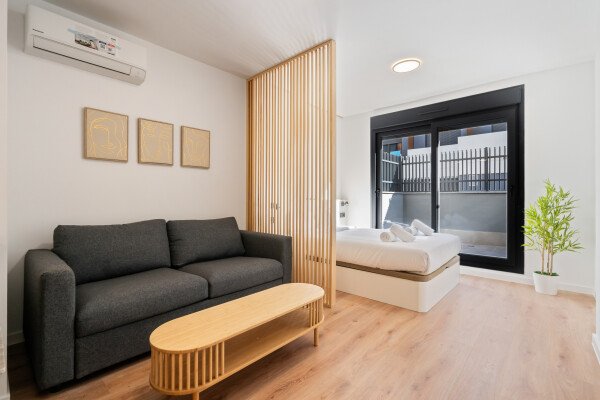 Apartamento 1 habitación, con aire acondicionado