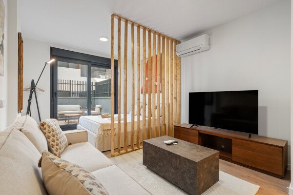 Appartement 1 chambre, avec jardin