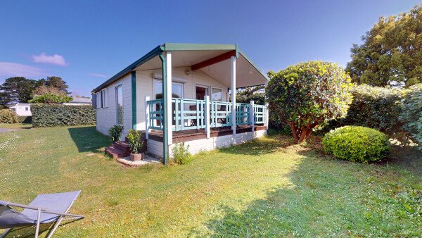 Mobil home design, 3 chambres, avec jardin