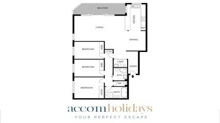 House 3 bedrooms, with pool