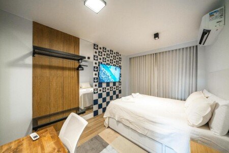 Apartamento 1 quarto, com jardim