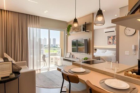 Apartamento 1 quarto, com piscina