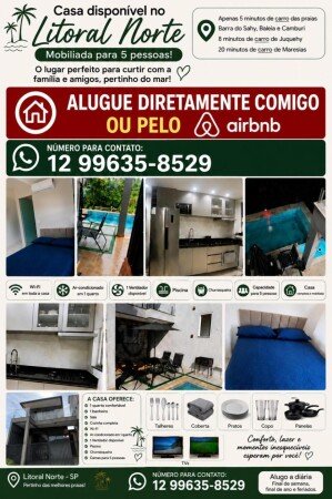Casa 6 convidados, com ar condicionado