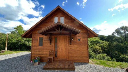 Chalé 1 quarto, com jardim