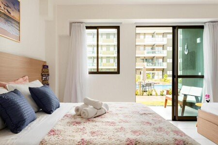 Apartamento 5 convidados, com piscina