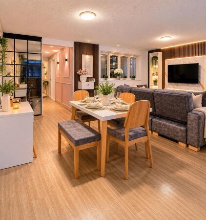 Apartamento 2 habitaciones, con jardín