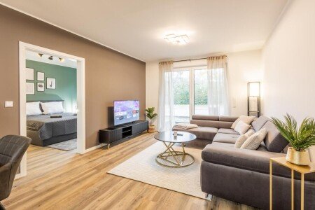 Wohnung 2 Schlafzimmer, mit Garten