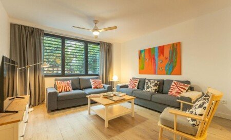 Apartamento 2 habitaciones, con jardín