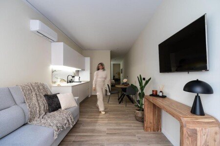 Apartamento 1 habitación, con aire acondicionado