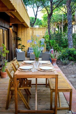 Apartamento 10 huéspedes, con jardín