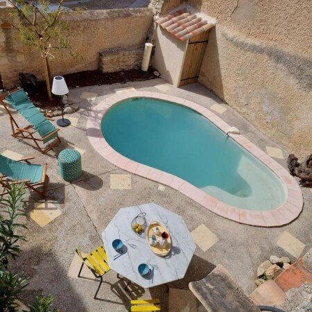 Maison de campagne 3 chambres, avec piscine