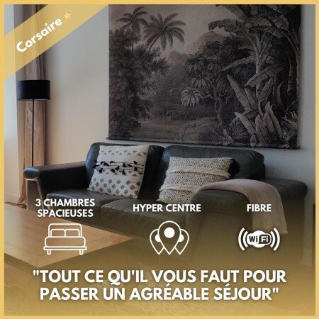 Appartement 3 chambres, avec wifi