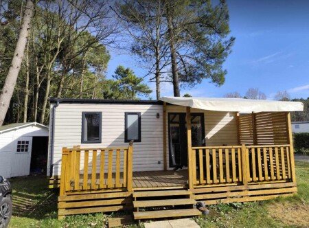 Mobil home 3 chambres, avec piscine