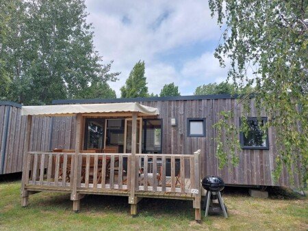 Mobil home 3 chambres, avec piscine