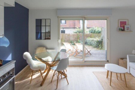 Appartement 2 chambres, avec jardin