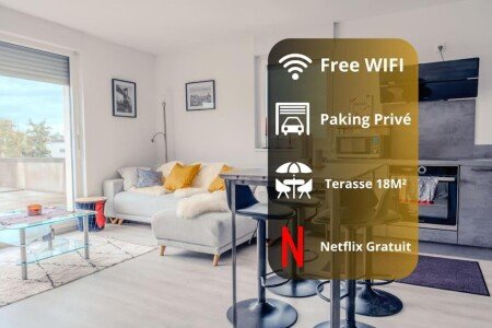 Appartement 1 chambre, avec wifi
