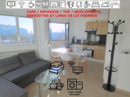 Appartement 1 chambre, avec wifi
