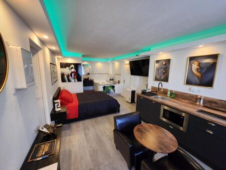 Appartement romantique, 1 chambre, avec jacuzzi