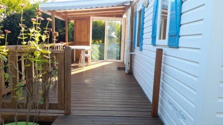 Mobil home 2 chambres, avec piscine