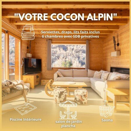 Chalet 6 chambres, avec piscine