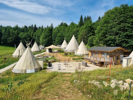 Tipi 7 voyageurs, avec jacuzzi