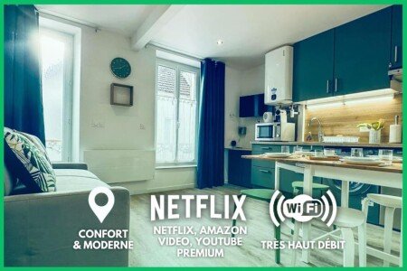 Appartement moderne, 1 chambre, avec wifi