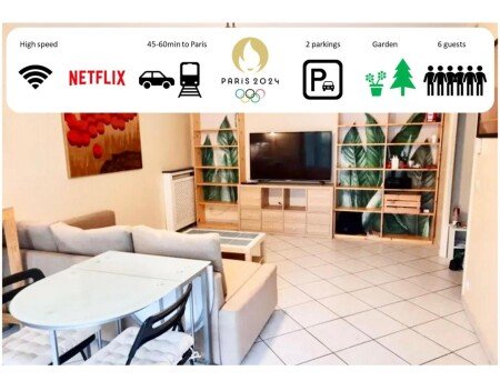 Appartement 2 chambres, avec jardin