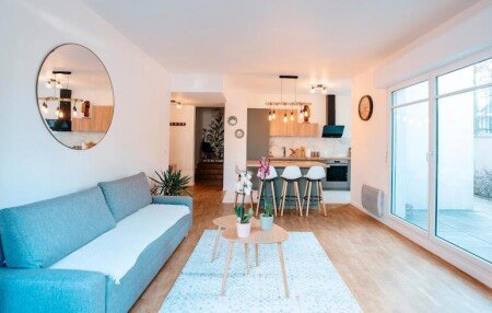 Appartement 1 chambre, avec jardin