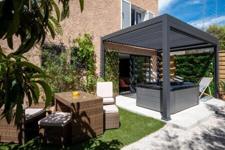 Studio romantique, 1 chambre, avec jacuzzi