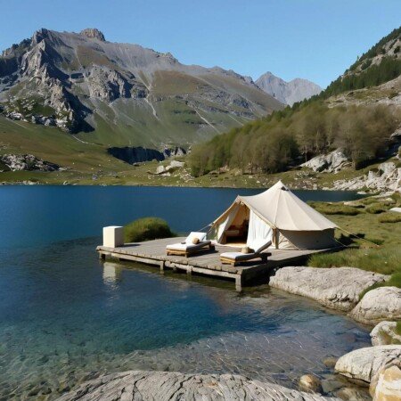 Tente 1 chambre, avec jardin