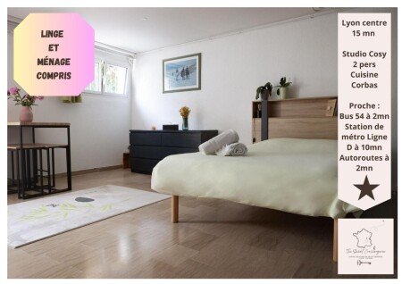 Studio cozy, 1 chambre, avec wifi