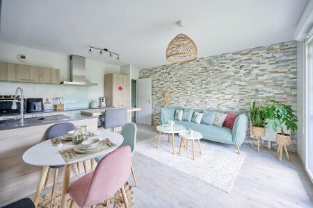 Appartement chic, 2 chambres, avec jardin