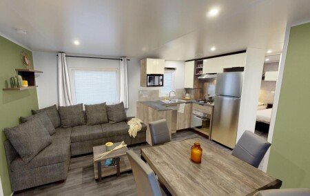 Mobil home 3 chambres, avec jacuzzi