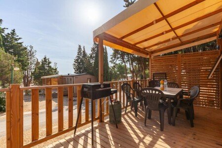 Mobil home 2 chambres, avec piscine