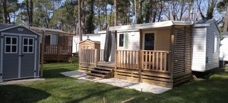 Mobil home 2 chambres, avec piscine