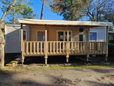Mobil home 2 chambres, avec piscine
