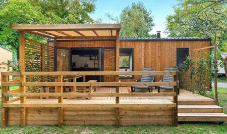 Mobil home 3 chambres, avec piscine