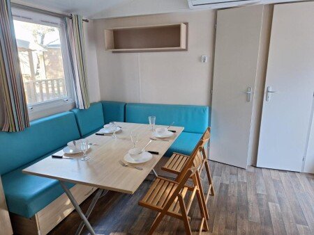 Mobil home 3 chambres, avec piscine