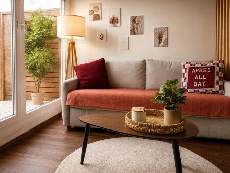 Apartamento 1 habitación, con jardín