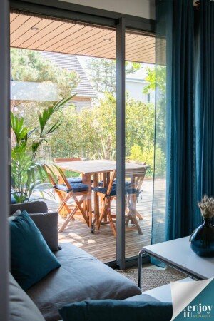 Maison moderne, 2 chambres, avec jardin