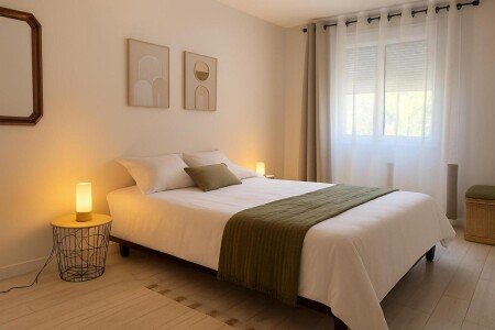 Appartement design, 2 chambres, avec piscine