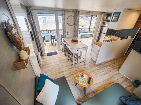 Mobil home 3 chambres, avec jacuzzi